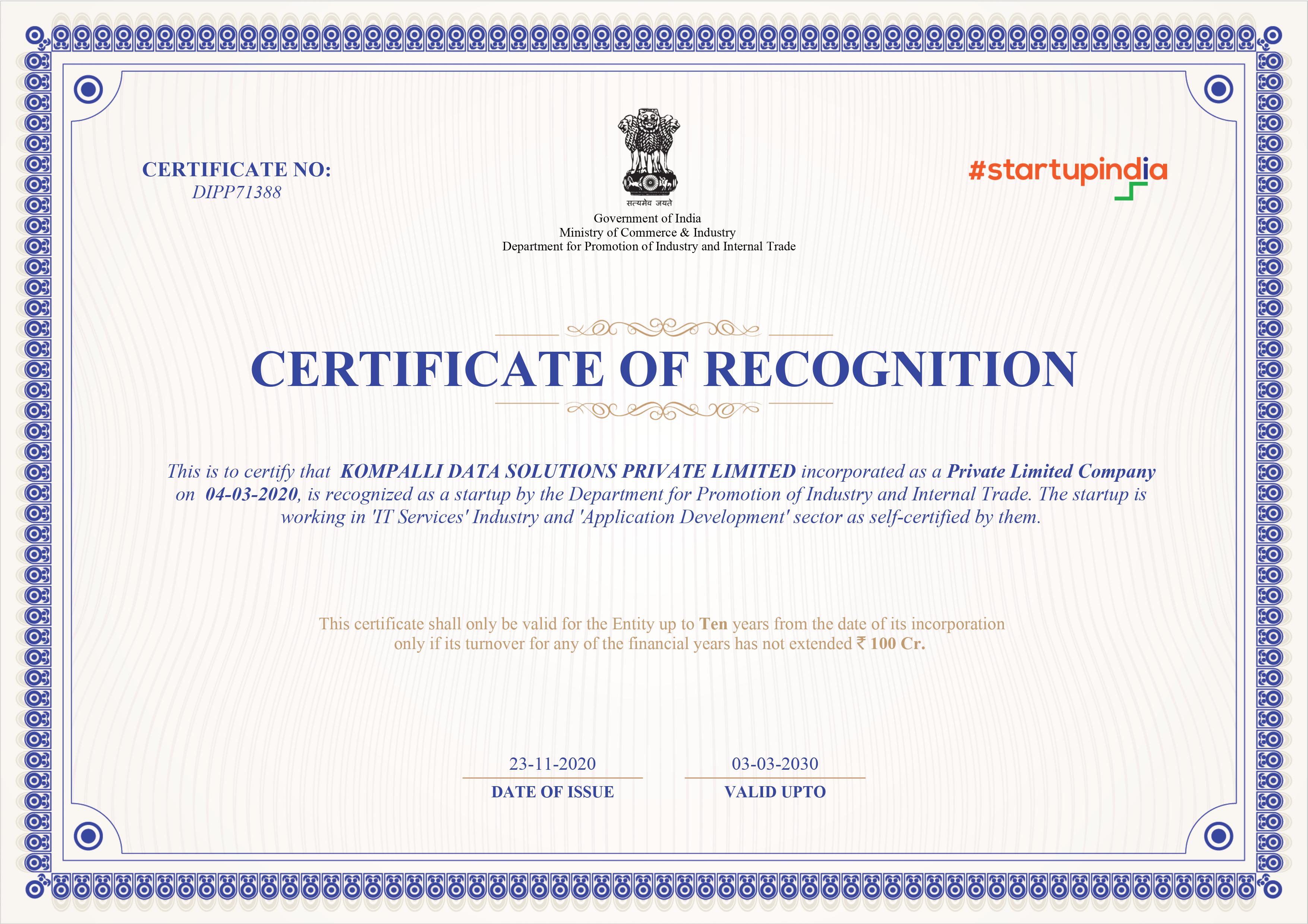 dipp certificate